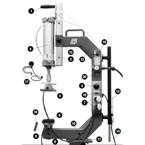 Hndtag Barcelit f/Termopresse Pneumatisk