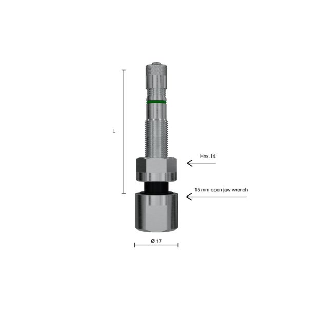 TPMS Alcoa Ventil 17.5-48x9.7mm Lige 1309H