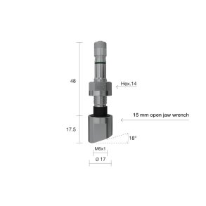 TPMS Alcoa Ventil 17.5-48x9.7mm 18 1312H