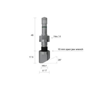 TPMS Alcoa Ventil 17.5-48x9.7mm 28 1313H