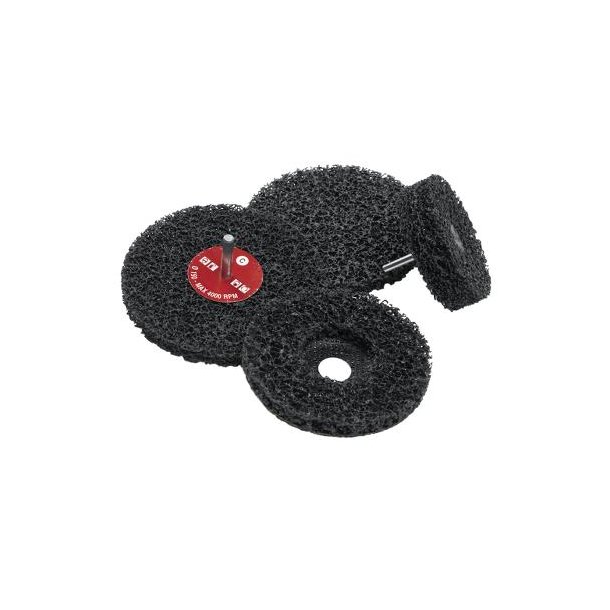 Kunststof Slibeskive 100mm 6mm skaft