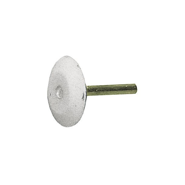 Discus sten Hvid �40x10 6mm Skaft t/St�lcord